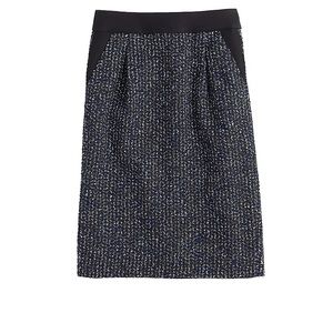 J. Crew Midnight Tweed Pencil Skirt Size 10